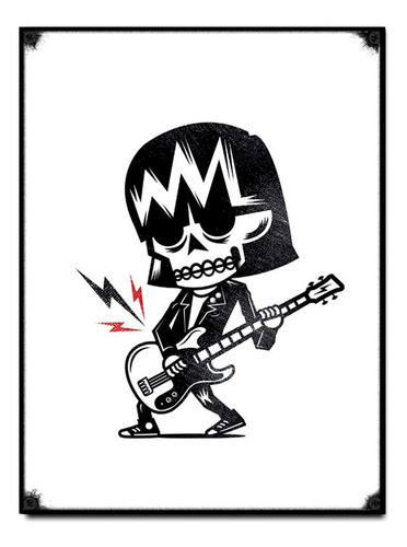 #501 - Cuadro Vintage 30 X 40 - Ramones Guitarra Punk Rock