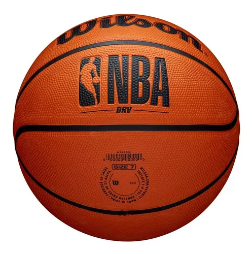 Kit Bola Basquete Oficial Nba Wilson Drv #7 Outdoor + Bomba