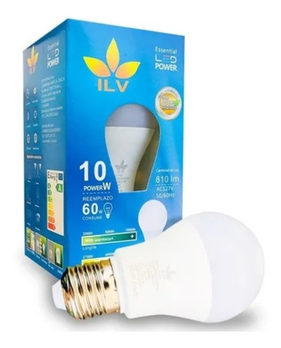 Foco Led A19 10 Watts Blanco Frio Bulbo