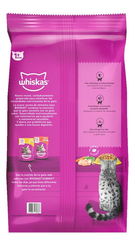 Alimento Whiskas 1+ Whiskas Gatos para gato adulto sabor pollo en bolsa de 10 kg