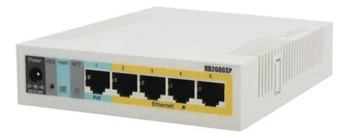 RB260GSP-1 SWITCH MIKROTIK 4 PTOS C POE GIGABIT
