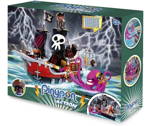 Pinypon Action Barco Pirata Ataque Al Kraken