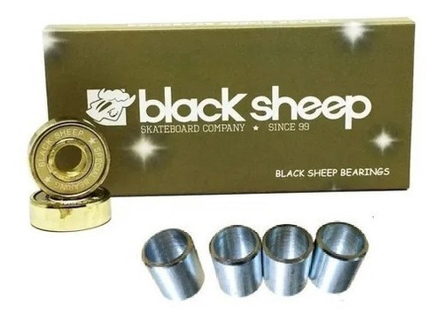 Rolamento De Skate Black Sheep Gold + Espaçador Black Sheep