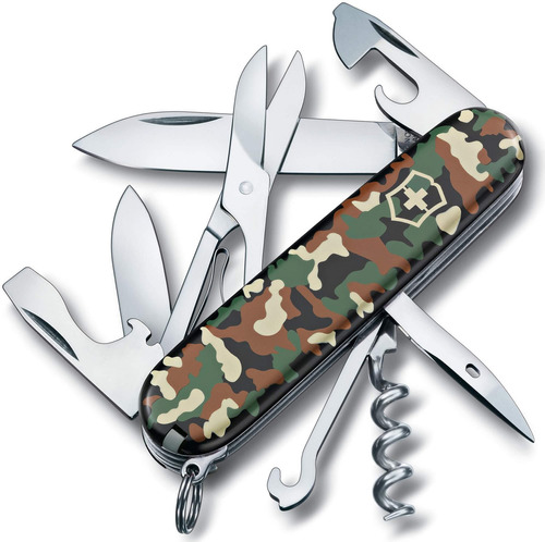 Canivete Victorinox Climber, Camouflage - 14 Funções Cor Verde-musgo