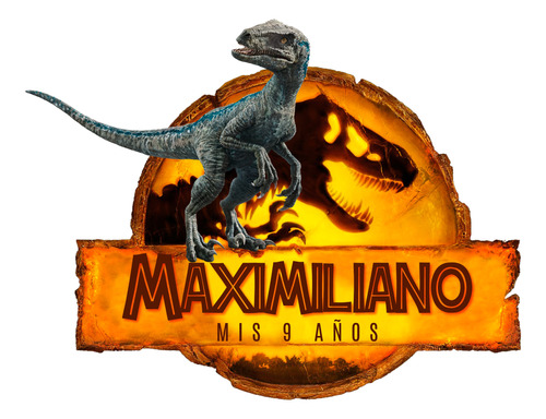 Logo Digital Jurassic World Dominio Personalizado Con Nombre