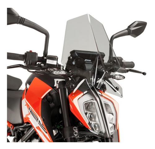 Parabrisas Deflector Con Soportes Ktm Duke 200 250 390 Fume 