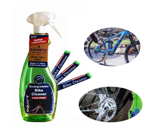 Shampoo Limpia Bike Cleaner Squirt 750ml X3 Para Bicicleta  