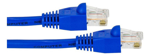 10x Cabo P/ Roteador Internet Rj45 Alta Velocidade 1mt Azul