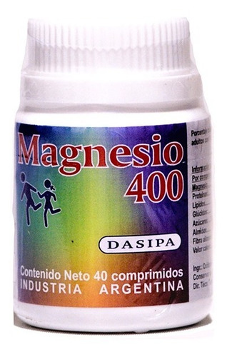 Imagen 1 de 1 de Magnesio X 40 Comp. 400 Mg. Suplemento Dietario Envío!