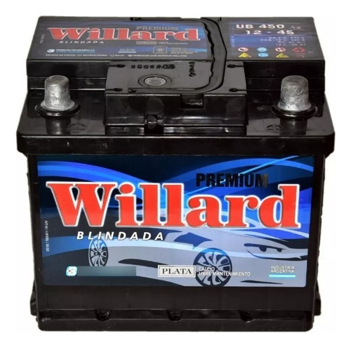 Batería Willard Ub450 12x45 Clio-ka-ecosport-up-gol-mobi