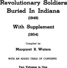 Libro Revolutionary Soldiers Buried In Indiana, With Supp...