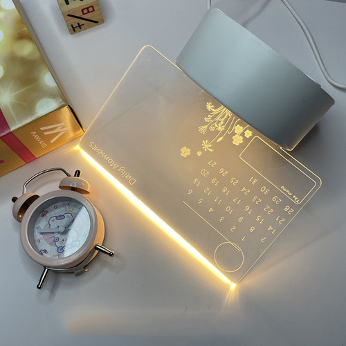 Fe Tablero De Notas Led, Luz Nocturna, Tablero De Mensajes