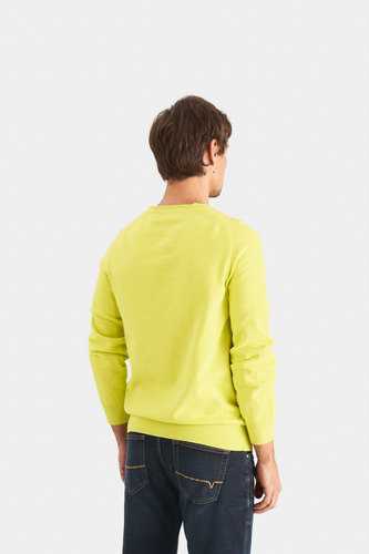 Vélez Sweater Tejido En Algodón Hombre Verde Limon