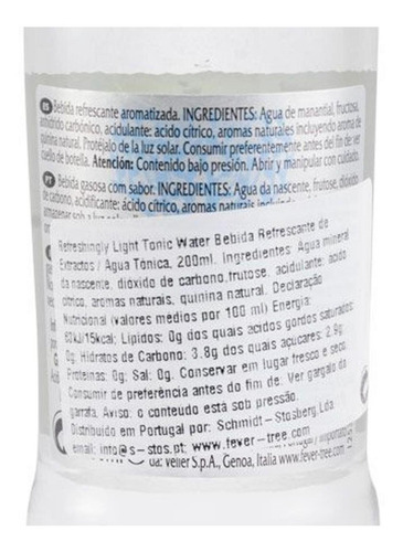 Água Tônica Fever Tree Indian Refreshingly Light 200ml 24 Un