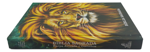 Bíblia Sagrada Slim Arc | Harpa E Corinhos | Capa Dura Leão Aslam