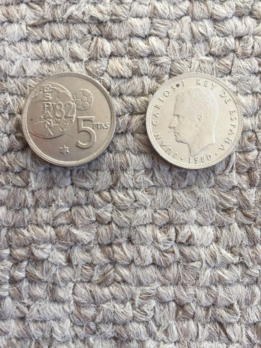 Moneda Española 5 Pesetas Mundial 1982