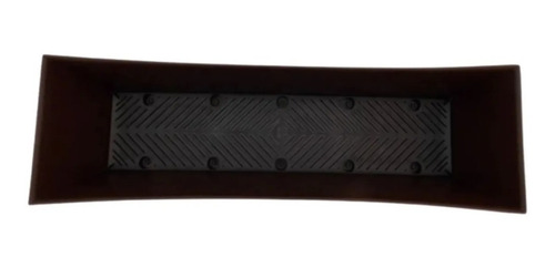 Jardinera Rectangular De Plástico Tipo Rattan 60cm