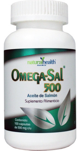 Omega - Sal 500 Aceite De Salmón 100 Caps De 500 Mg Sabor Sin Sabor