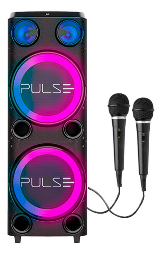 Parlante Pulse Sp508 Estilo Torre Sistema De Sonido Circuit Color Negro