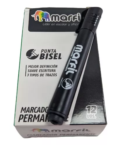 Rotulador permanente Pilot SCA-400 Negro 4 mm (12 Unidades)