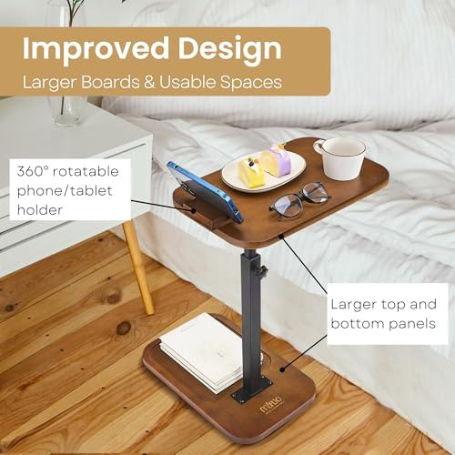 Mesa Auxiliar Ajustable Para Tv, Mesa Giratoria Para Laptop