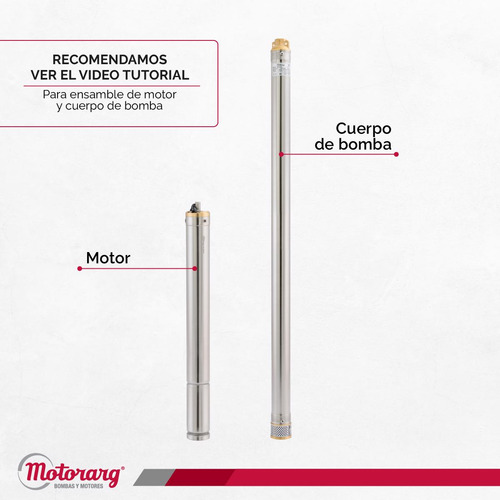Bomba Sumergible Pozo 2 Motorarg Micra212 + 25m Cable 0.5 H