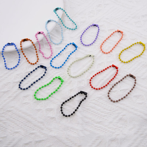 Cadena De 100 Colorida Con Cuentas Para Llaveros Y Accesorio
