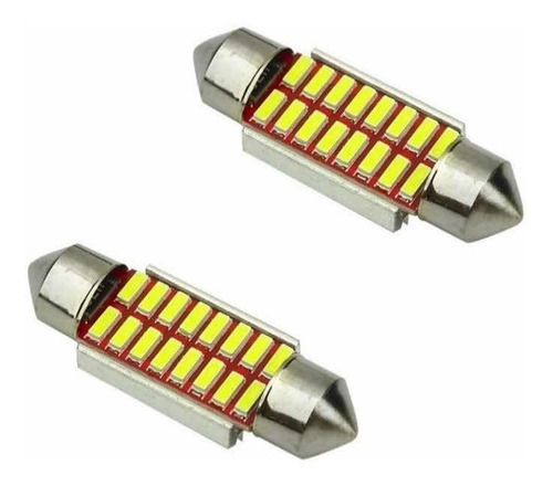 Par Ampolletas Led Interior Auto 36mm Dezzer Blanco Frío 12v