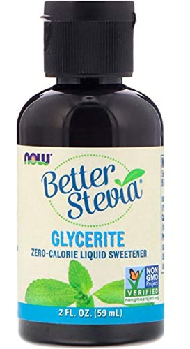 Stevia Glicerita A / F - Ahora Alimentos - 2 Oz - Líquido
