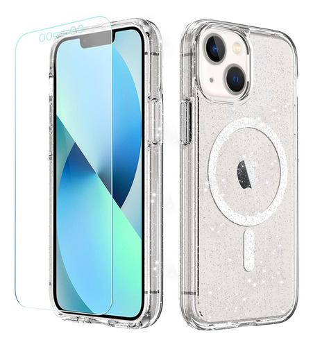 Funda Para iPhone 13 Mini, Transparente/magnetica/brillosa