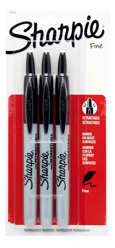 Marcadores Permanentes Retráctiles Sharpie®, Punta Fi...