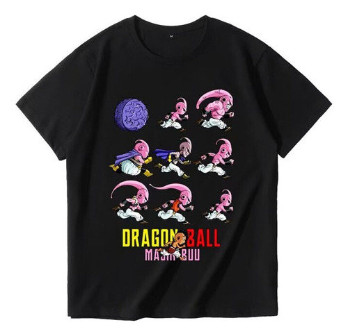 Camiseta Manga Corta Dragon Ball Fat Majin Buu Corriendo