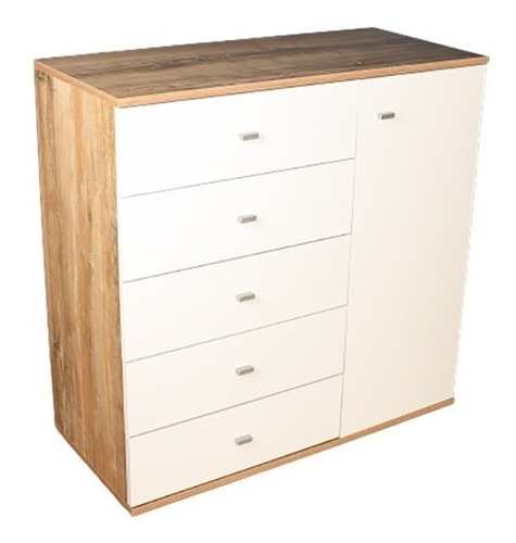 Cómoda 5 Cajones + Puerta. Línea Star De Mueblesrem