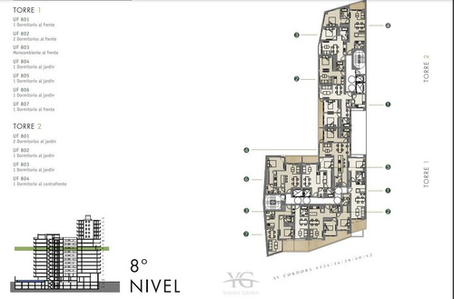 Departamento De 2 Amb Con Vista Al Jardin En Piso Alto En Palermo Soho