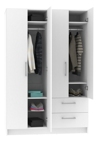 Mueble Casa Lista® Sueños - Clóset 4 Puertas 2 Gavetas