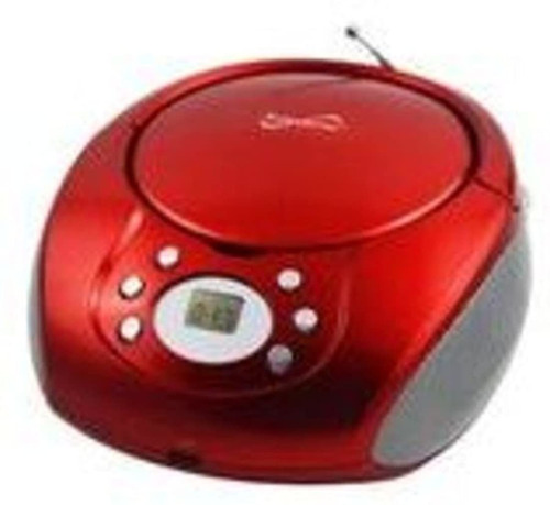 Radio Portatil Am/fm Con Reproductor De Cd/mp3, Rojo