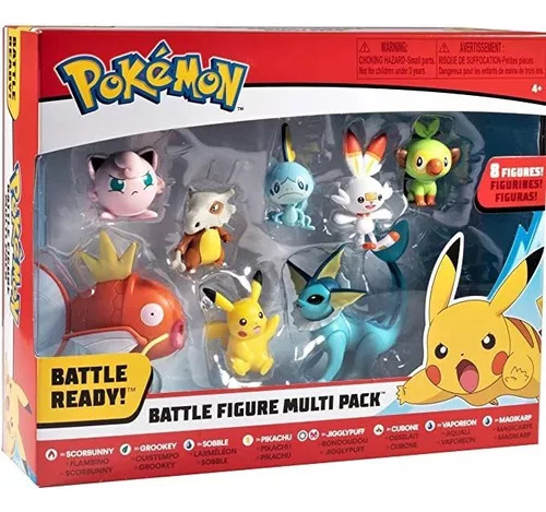 Battle Ready Figuras Set 6 Pokemon Originales