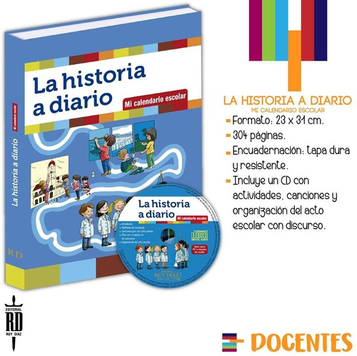 Libro La Historia A Diario Mi Calendario Escolar + Cd R Diaz