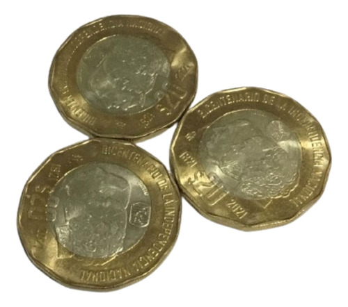 3 Monedas De 20 Pesos Bicentenario De La Independencia