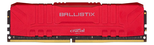 Memoria RAM Ballistix gamer color rojo 8GB 1 Crucial BL8G32C16U4