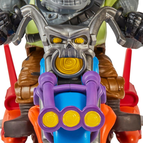 Tmnt Movie Rocksteady Vehículo Con Figura Moto Chopper