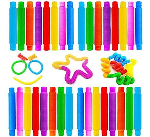 32pack Pop Tubes, Fidget Tubes Para Niños Y Adultos Sensory 