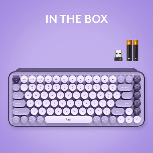 Logitech Pop Keys Multi-device Teclado Wireless Lila Español