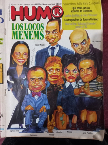 Revista Humor 1991 Los Locos Menems Triacca Manzano