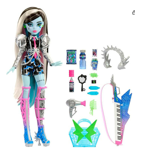 Boneca Frankie Stein Amped Up Rockstar Com Teclado