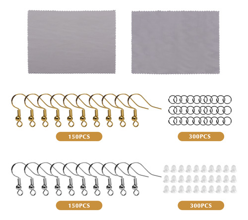 Kit De Gancho Pendientes A Mano Para Bricolaje 902pcs