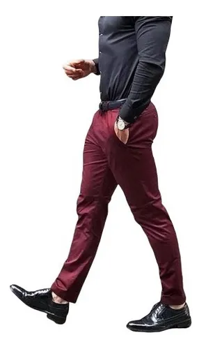 Pantalon bordo hombre combinacion cheap
