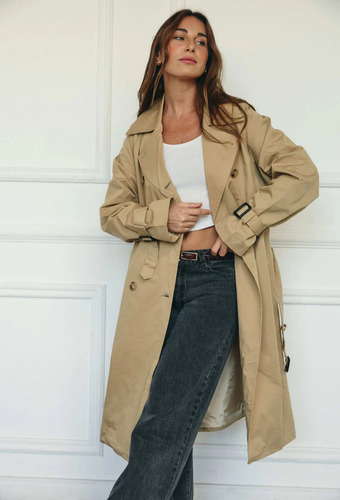 Tapado Trench De Gabardina Importado Dama Hr