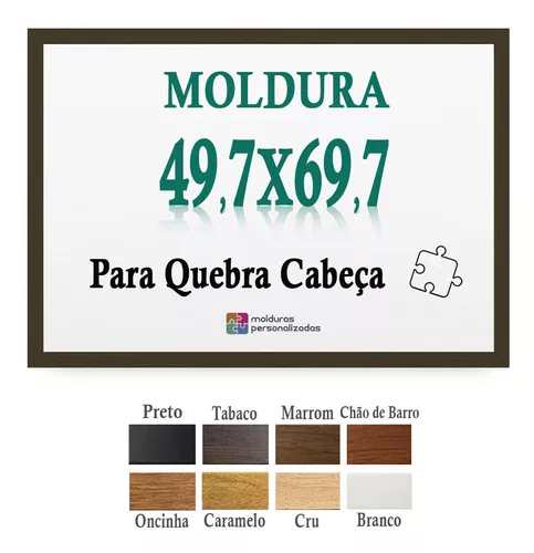 Jogo de Quebra-Cabeça Transparente Fácil com Moldura Madeira