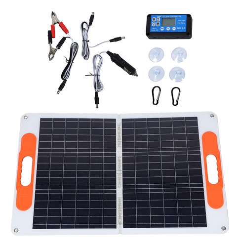 Panel De Energía Solar De 120w, Plegable, Para Acampar,